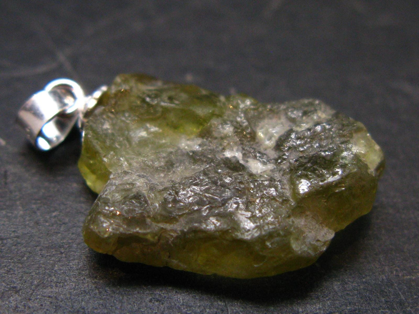 Chrysoberyl Crystal Silver Pendant From Brazil - 3.09 Grams