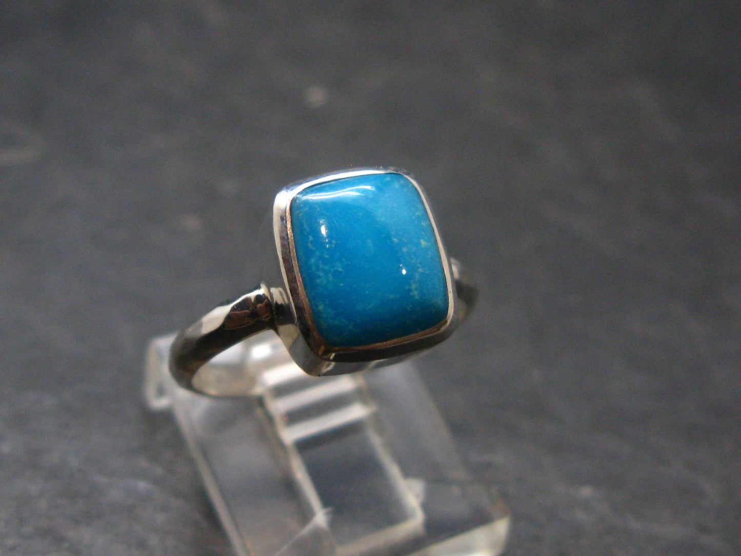 Genuine Turquoise Sterling Silver Ring - 2.67 Grams - Size 6.25