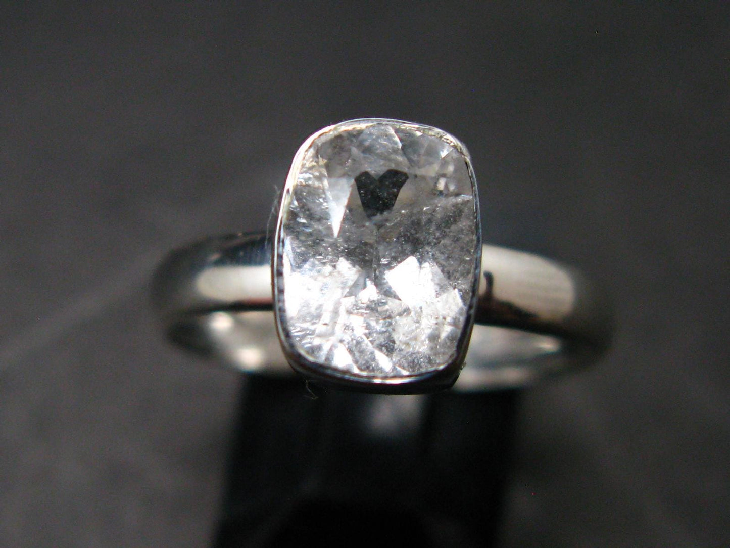 Phenakite Phenacite Crystal Silver Ring From Russia - Size 7 - 2.01 Grams