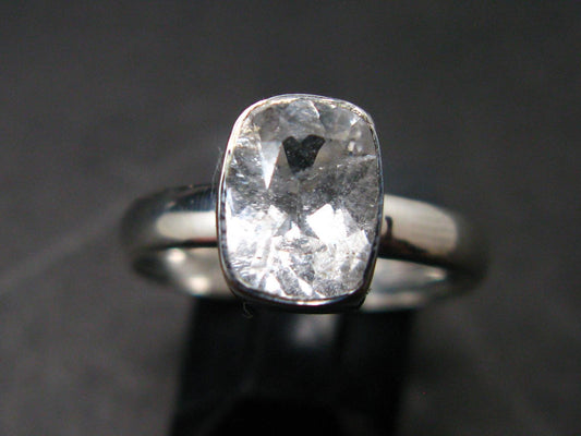 Phenakite Phenacite Crystal Silver Ring From Russia - Size 7 - 2.01 Grams