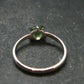 Moldavite Tektite Facetted Silver Ring from Czech Republic - Size 6 - 1.32 Grams
