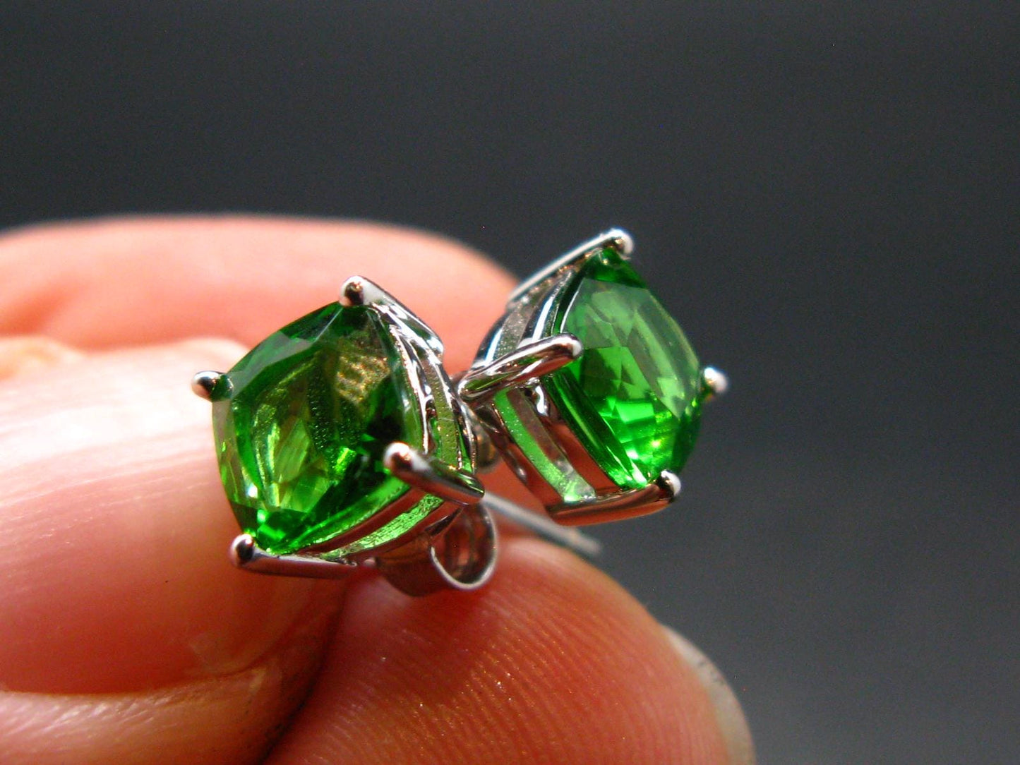 Helenite Gaia Stone Gem Sterling Silver Earrings From Washington - 0.80 Carats