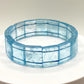 Swiss Blue Topaz Stretch Bracelet – Natural Chunky Tile Cut - 70.13 Grams