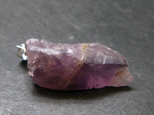 Rare Raw Auralite Super 23 Amethyst Silver Pendant From Canada - 1.6" - 7.51 Grams