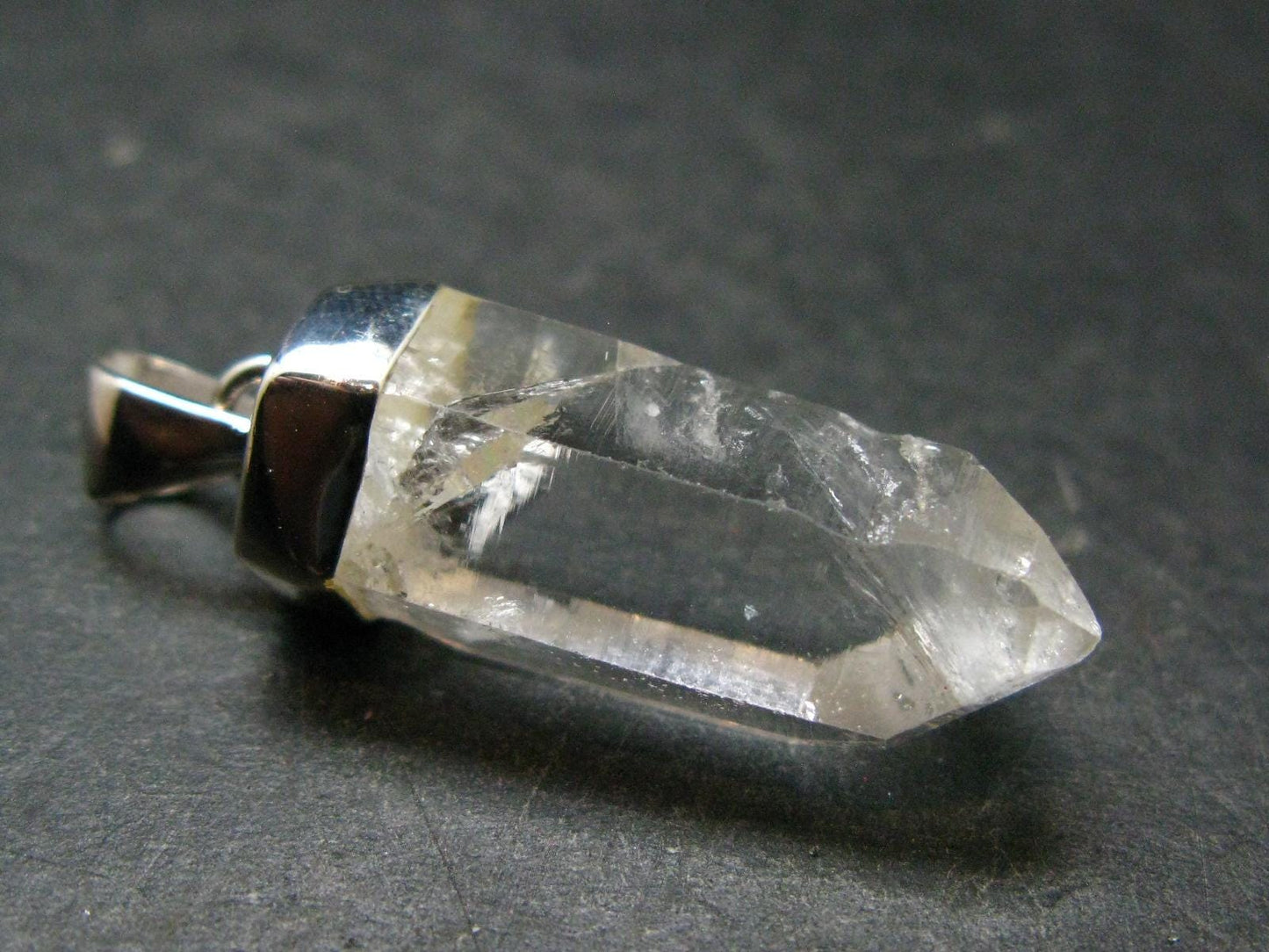 Lemurian Quartz Crystal Pendant From Brazil - 1.5" - 5.44 Grams