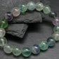 Fluorite Genuine Bracelet ~ 7 Inches ~ 10mm Round Beads