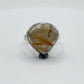 Golden Rutilated Quartz Ring – Teardrop Rutile Crystal Statement Jewelry - Size 10