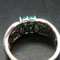 Emerald Crystal Silver Ring from Colombia - 0.83 carats - Size 7.5
