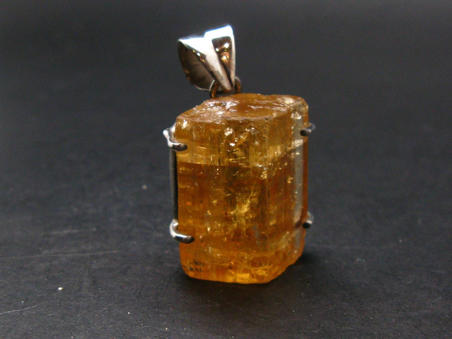 Imperial Topaz Crystal Pendant From Brazil - 1.4" - 18.31 Grams