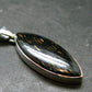 Very Rare Sterling Silver Nuumite Nuummite Pendant From Greenland - 1.6" - 5.79 Grams