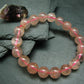 Strawberry Quartz Genuine Bracelet ~ 7 Inches ~ 11mm Round Beads