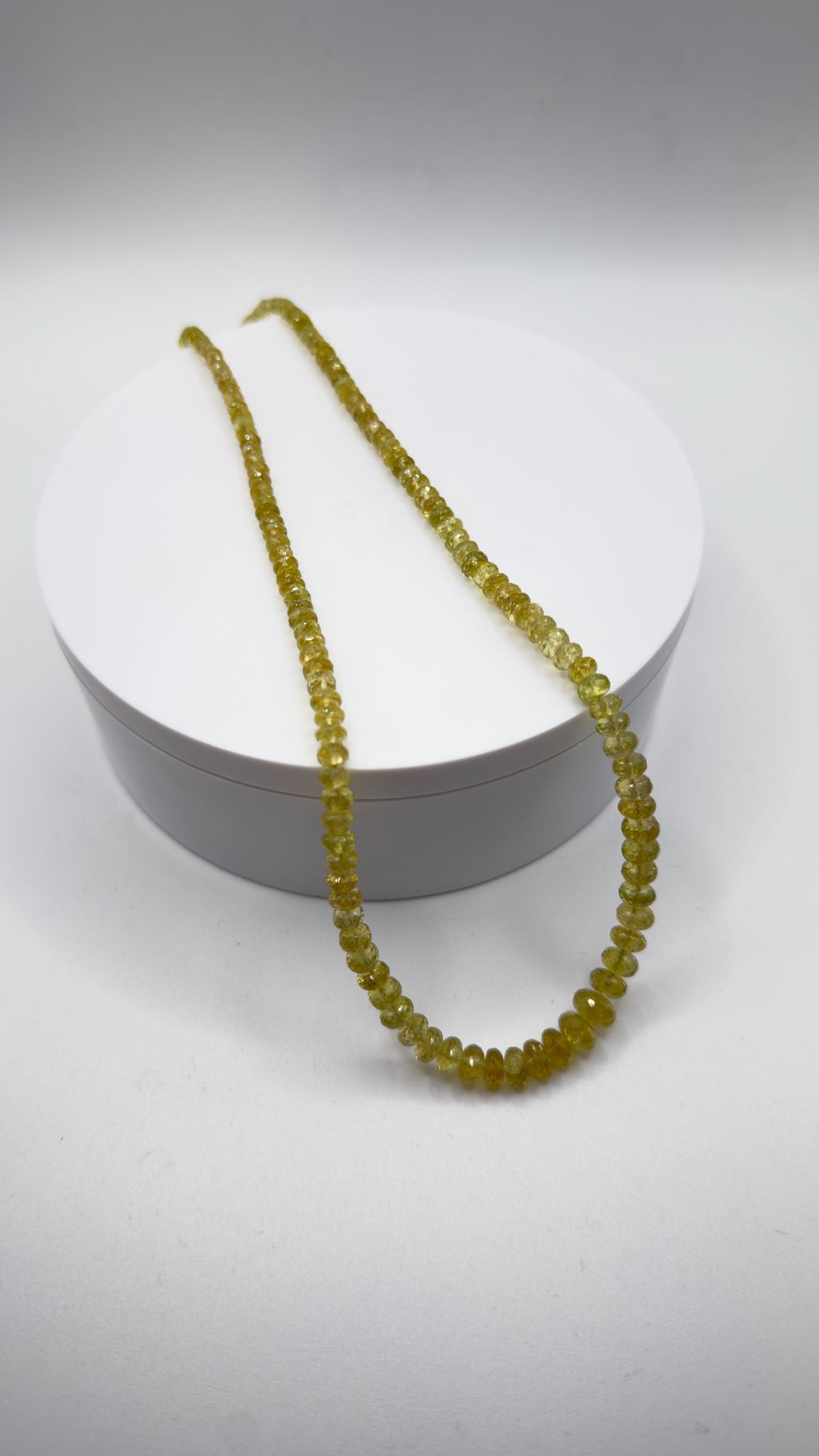 Natural Chrysoberyl, Gemstone Beaded Necklace, Faceted Crystal Strand, Minimalist Jewelry Gift for Her