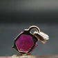 Ruby Crystal Silver Pendant from Africa - 0.6" - 1.23 Grams