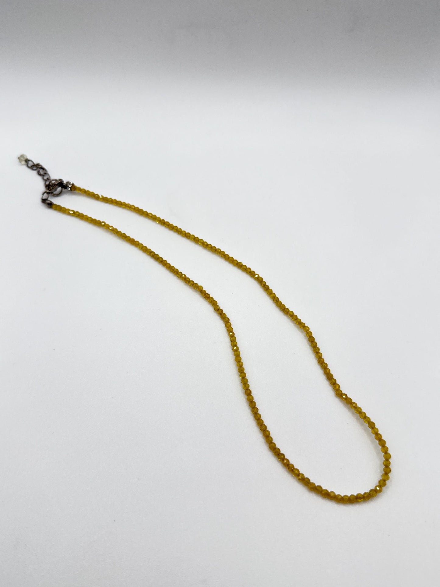 Yellow Sapphire Necklace - Faceted Sapphire Beads - Natural Gemstone Jewelry - September Birthstone Gift - 6.49 Grams