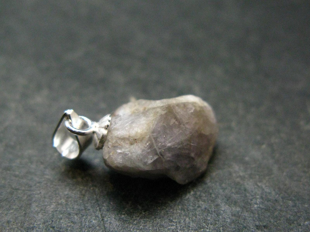 Rare Raw Hackmanite Silver Pendant from Afghanistan - 0.8" - 1.10 Grams