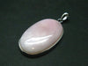 Pink Opal Sterling Silver Pendant From Peru - 1.6"