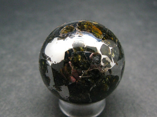 Large Seymchan Meteorite Pallasite Olivine Sphere Ball From Russia - 1.0" - 39.74 Grams