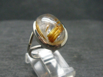 Fine Rutilated Quartz Silver Ring from Brazil - 4.90 Grams - Size 6