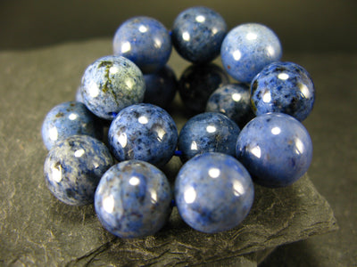 Dumortierite Genuine Bracelet ~ 7 Inches ~ 12mm Round Beads