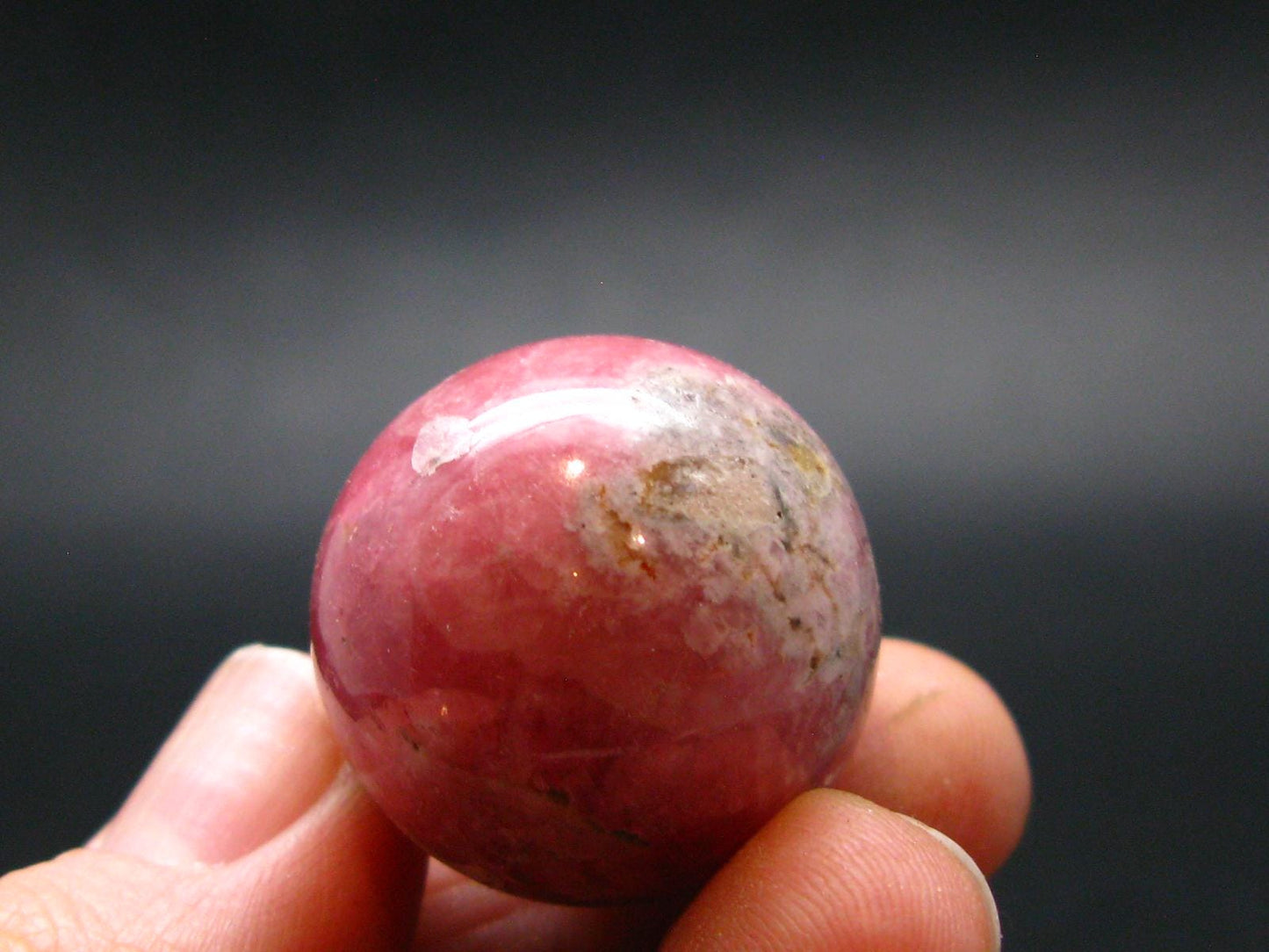 Rhodochrosite Sphere Ball from Argentina - 0.9" - 25.50 Grams