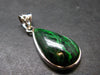 Extremely Rare Natural Maw Sit Sit Crystal Silver Pendant from Myanmar - 1.4" - 5.05 Grams