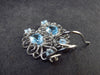 Faceted Natural Sky Blue Topaz Dangle 925 Silver Earrings from Brazil - 1.4" - 3.44 Grams