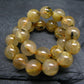 Rutilated Quartz (Rutile & Hematite) Genuine Bracelet ~ 7 Inches ~ 8mm Round Beads