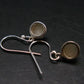 Very Rare White Cryolite 925 Silver Earrings from Greenland - 0.9" - 2.11 Grams