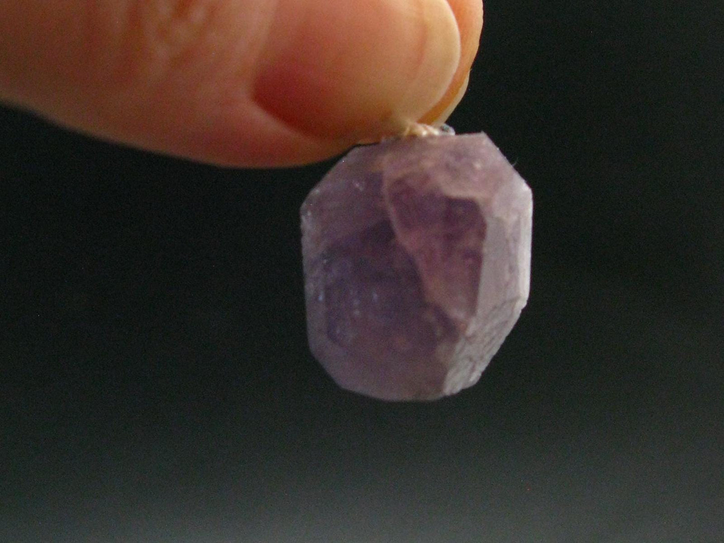 Purple Scapolite Pendant in SS From Afghanistan - 0.9" - 4.90 Grams