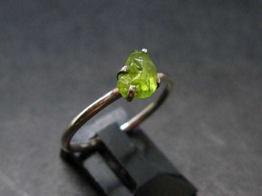 Peridot Olivine Sterling Silver Ring - Size 8 - 1.79 Grams