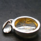 Yellow Citrine Gem Oval Sterling Silver Pendant From Brazil - 1.0" - 4.48 Grams