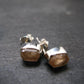 Hessonite Garnet Silver Stud Earrings From Canada - 0.6" - 1.55 Grams