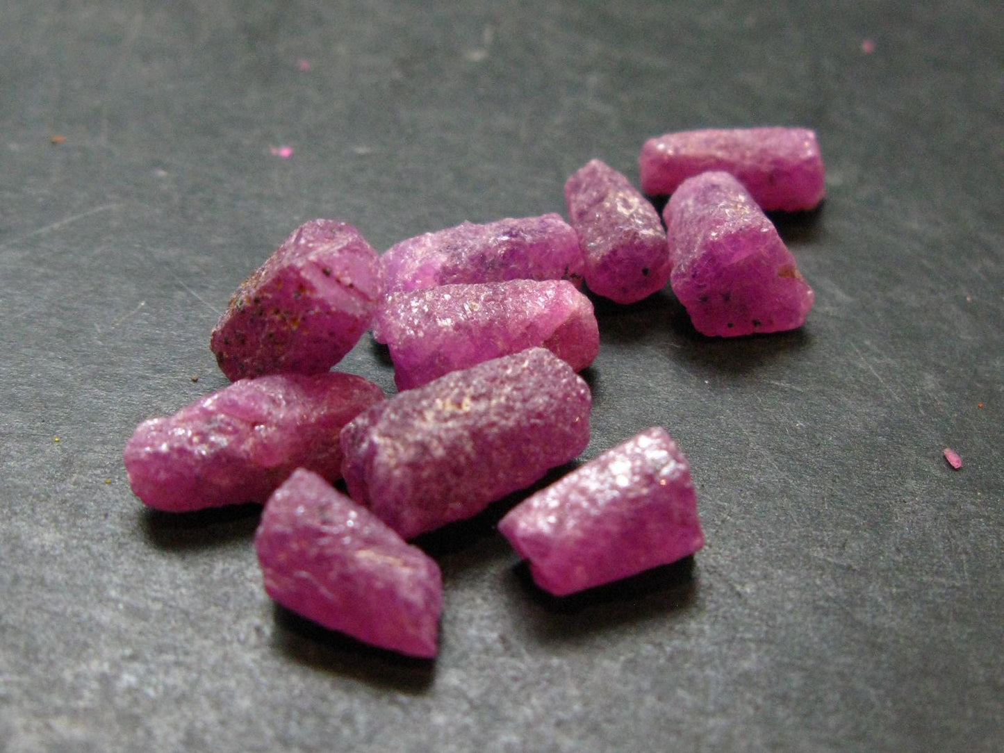 Lot of 10 Ruby Crystals from Winza Tanzania - 12.17 Grams