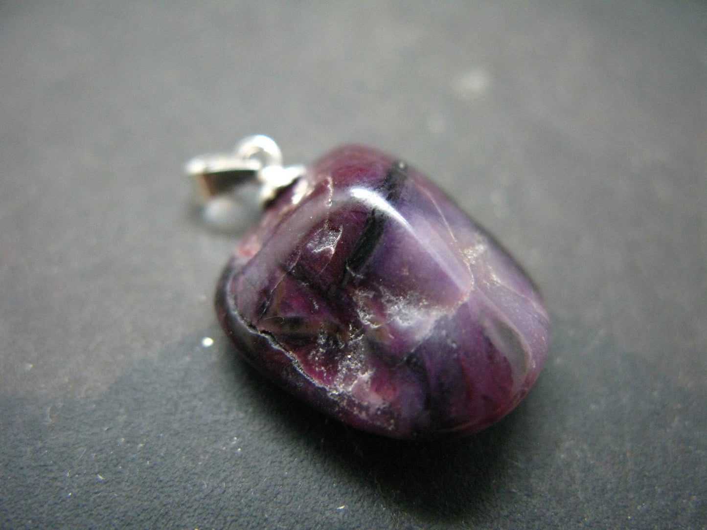 Rich Purple Sugilite Silver Pendant From South Africa - 1.0" - 3.91 Grams