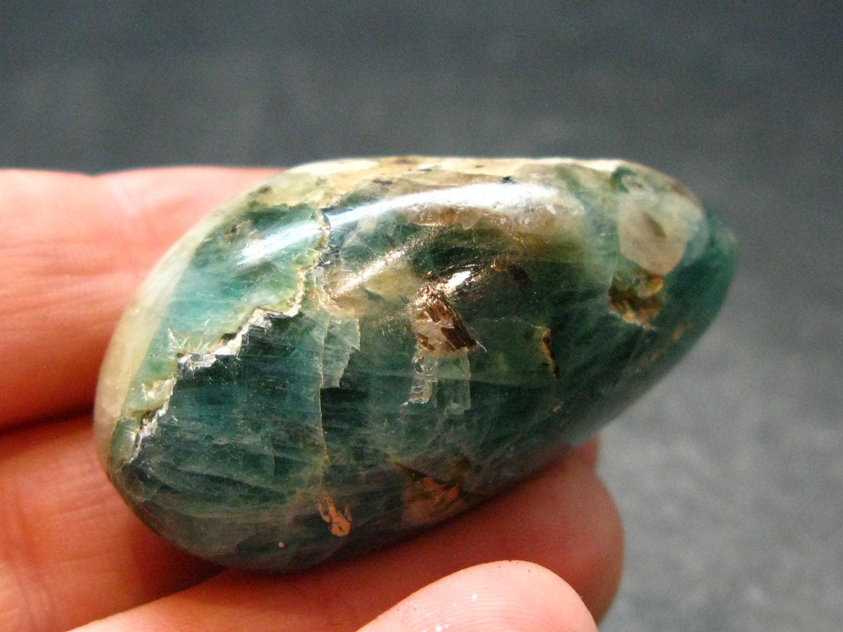Extremely Rare Tumbled Grandidierite Stone From Madagascar - 1.6" - 29.38 Grams