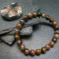 Andalusite Chiastolite Genuine Bracelet ~ 7 Inches ~ 8mm Round Beads