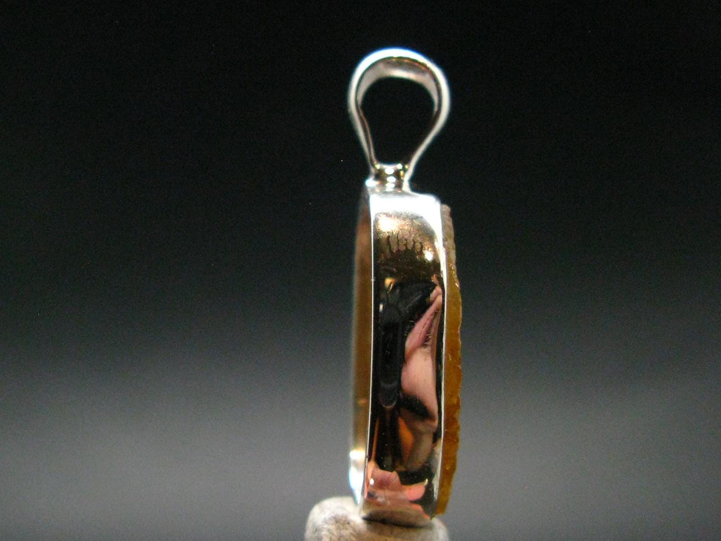 Rare Herderite Crystal Silver Pendant from Brazil - 1.1" - 3.22 Grams