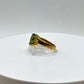 Trillion Cut Peridot Ring | Gold-Plated Sterling Silver, Size 7