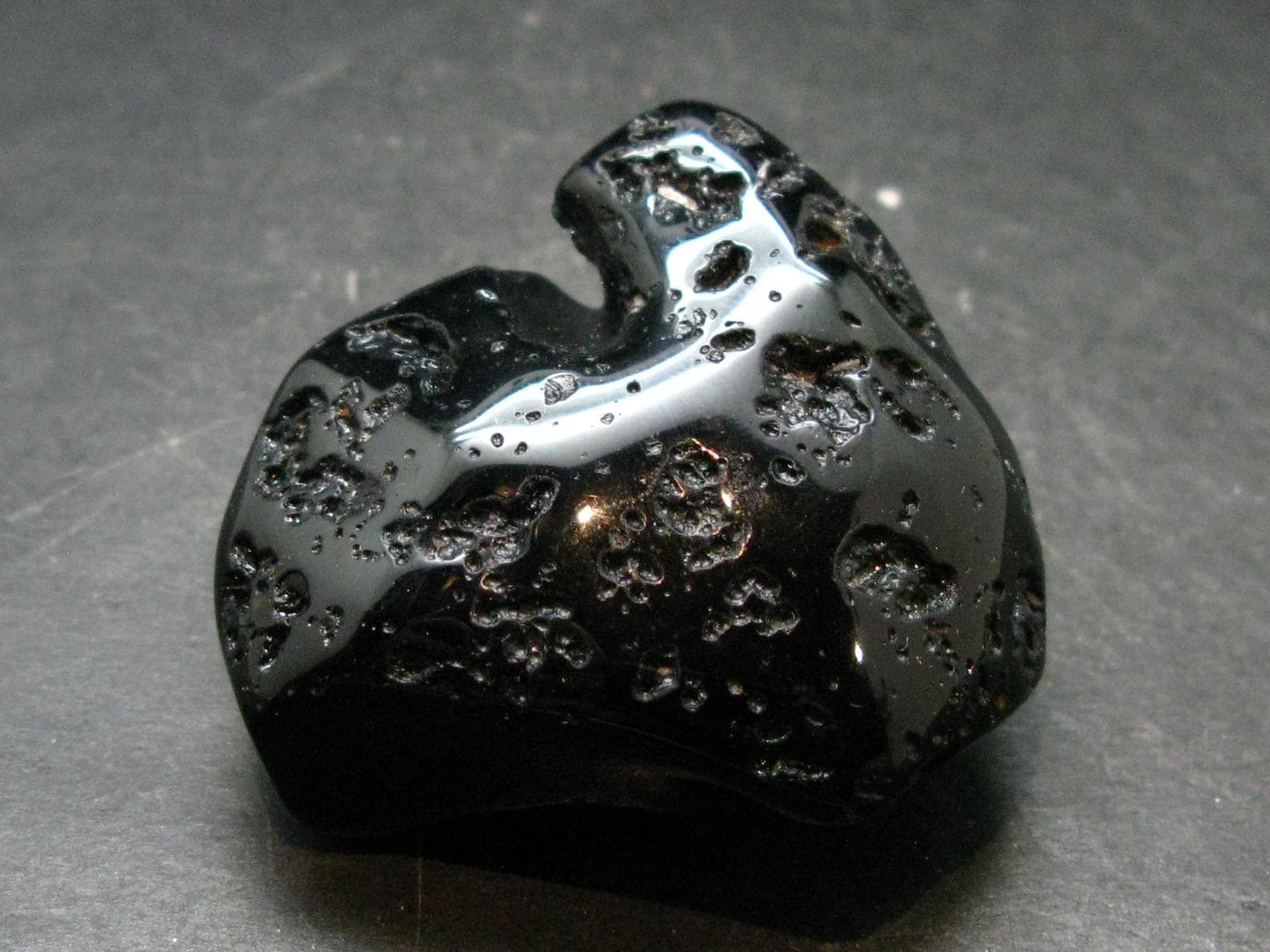 Rare Large Black Tibetan Tektite Tumbled Stone from Tibet - 1.9" - 59.74 Grams