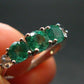 Emerald Crystal Silver Ring from Colombia - 1.21 Carats - Size 7