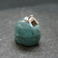 Starlight Genuine Raw Blue Zircon Gem Crystal Silver Pendant From Cambodia - 0.8" - 4.56 Grams