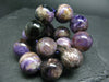 Charoite Genuine Bracelet ~ 7 Inches ~ 15mm Round Beads