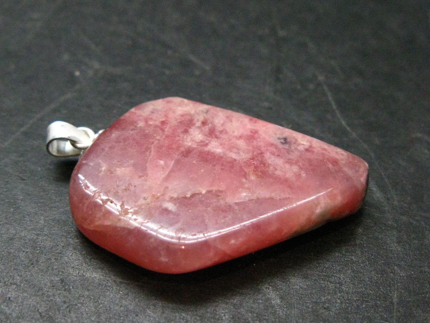 Pink Petalite Silver Pendant from Canada - 1.4" - 5.84 Grams