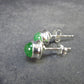 Tsavorite Gem Green Garnet Sterling Silver Earrings from Tanzania - 2.11 Grams