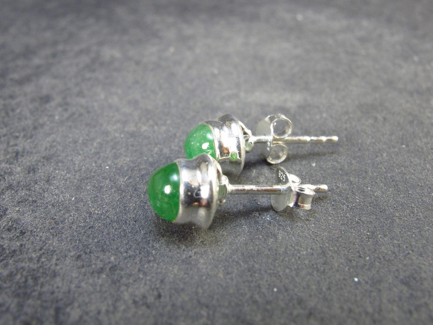 Tsavorite Gem Green Garnet Sterling Silver Earrings from Tanzania - 2.11 Grams