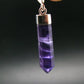 Large Genuine Rich Purple Amethyst Sterling Silver Pendant From Brazil - 1.6" - 2.89 Grams