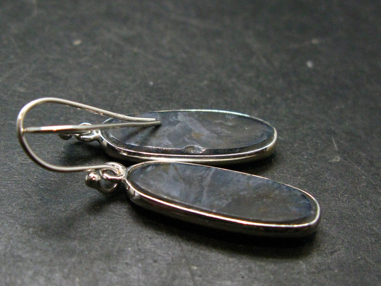 Natural Pietersite Silver Earrings from Namibia - 1.6" - 3.79 Grams
