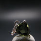 Moldavite Tektite Silver Pendant from Czech Republic - 0.7" - 1.0 Grams