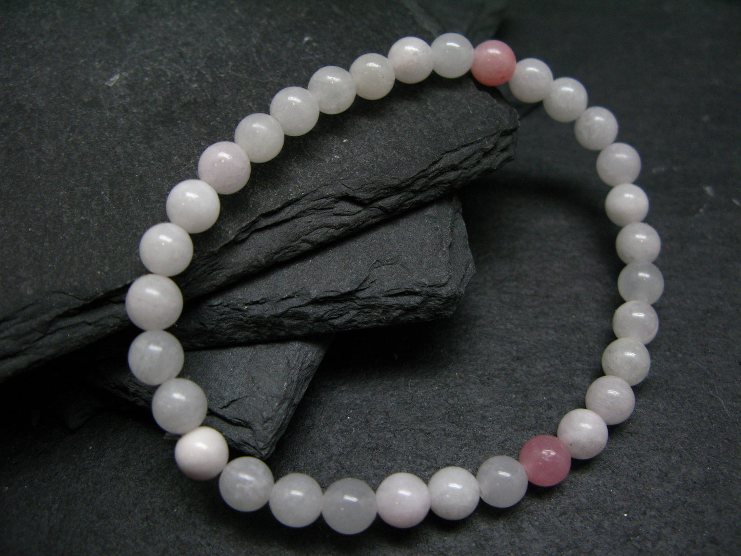 Pink Calcite Genuine Bracelet ~ 7 Inches ~ 6mm Round Beads