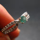 Emerald Crystal Silver Ring from Colombia - 1.84 Grams - Size 9